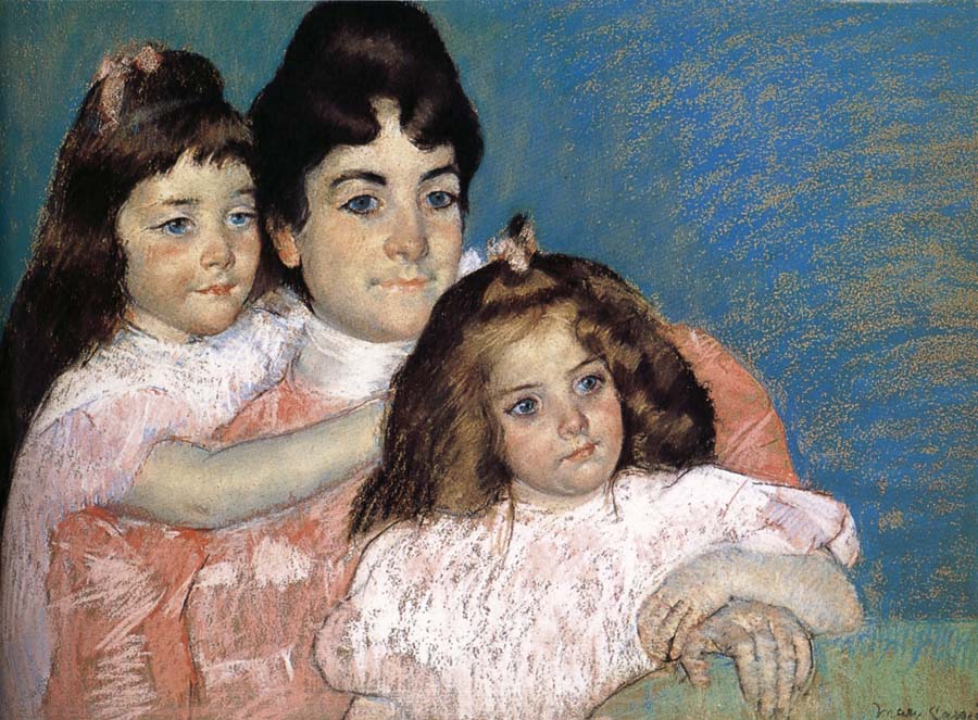 Mary Cassatt The Lady and her two daughter